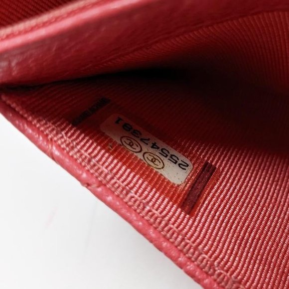 SOLD Chanel Pink Caviar Leather Quilted Flap Card Holder Coin Purse Wallet - Picture 4 of 8